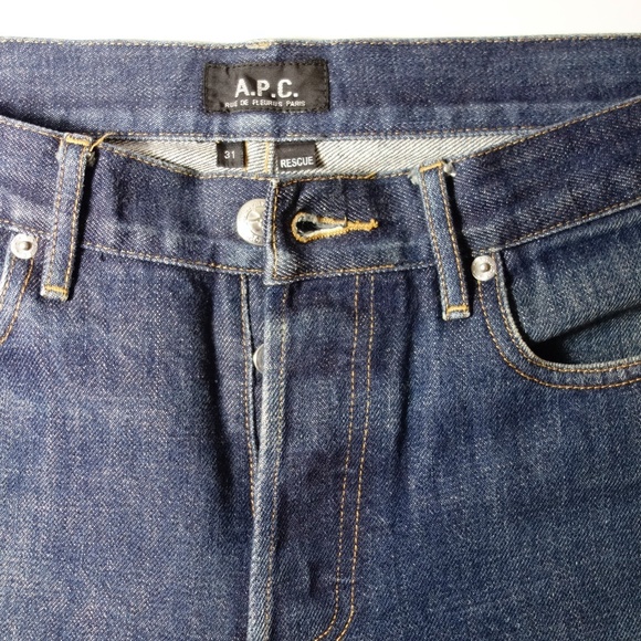 APC New Standard Selvedge Jeans Classique Men's Size 28 Straight Leg - Picture 4 of 5